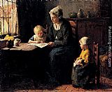 Bernard Jean Corneille Pothast The Afternoon Lesson painting